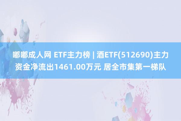 嘟嘟成人网 ETF主力榜 | 酒ETF(512690)主力资金净流出1461.00万元 居全市集第一梯队