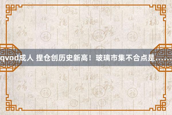 qvod成人 捏仓创历史新高！玻璃市集不合点是……